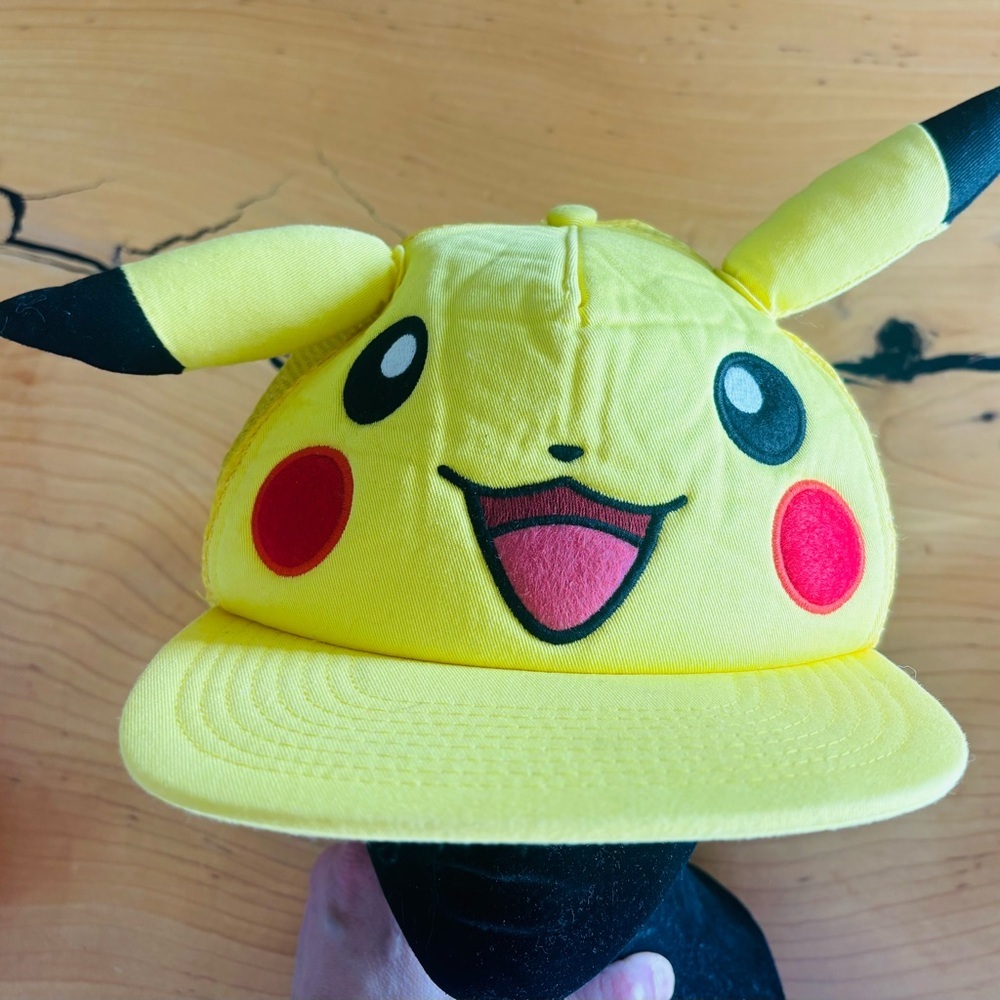 Pokemon Pikachu Hat Mesh Trucker Snapback Yellow 2016 OSFM
